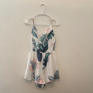 Floral Print Women's Romper